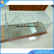 Jaula de trampa animal humana plegable galvanizada de 60x18x20cm para ventas